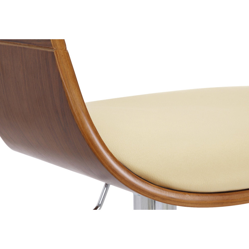 Taburete de bar Kingston Nogal/crema