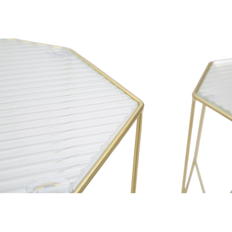 TABLE NEW GLASS SET 2 PCS A CM Ø 37X47-31X42