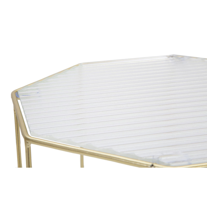 TABLE NEW GLASS SET 2 PCS A CM Ø 37X47-31X42