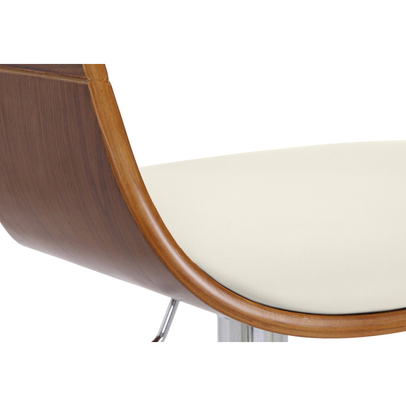 Sgabello Kingston in Similpelle Noce/bianco