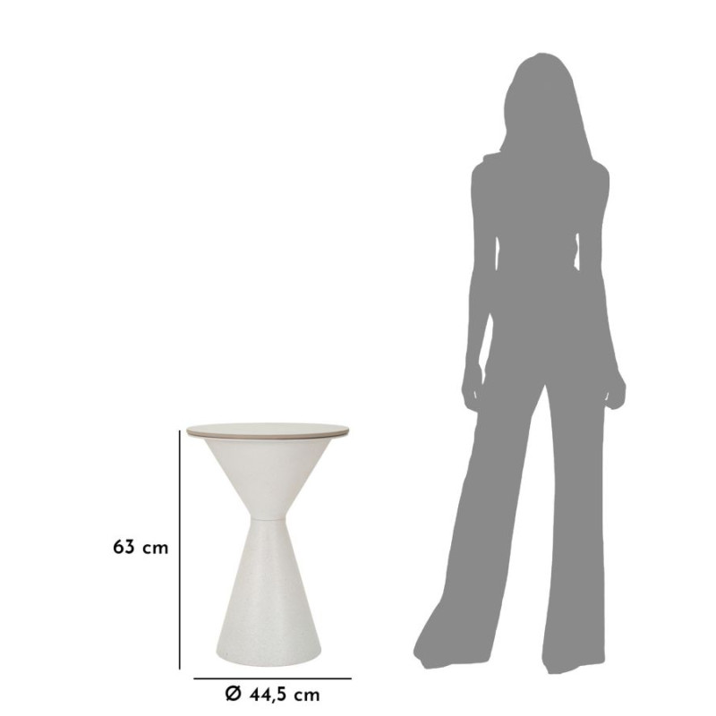 TABLE BLANCHE DOUBLE CM Ø 44,5x63