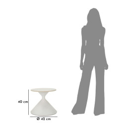 TABLE BLANCHE CM Ø 42x40
