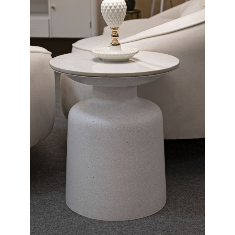TABLE BLANCHE FUSH CM Ø 40X47