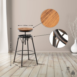 Taburete Industrial Beam Bronce