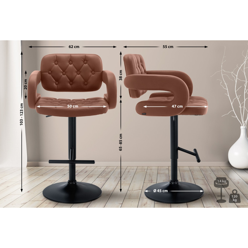 Tabouret de bar Dublin Cognac
