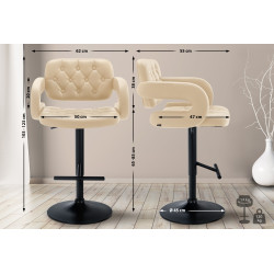Tabouret de bar Dublin crème