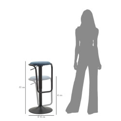 TABOURET DE BAR RÉhausseur DESTINY NAVY CM Ø 41X61-83
