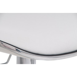 Set 2 sgabelli Shanghai in similpelle bianco