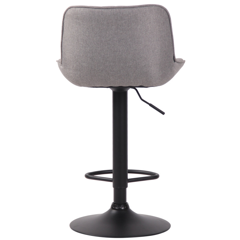 Tabouret de bar Lentini en tissu gris