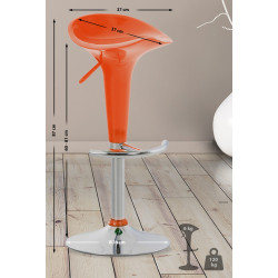 Tabouret de bar Saddle orange