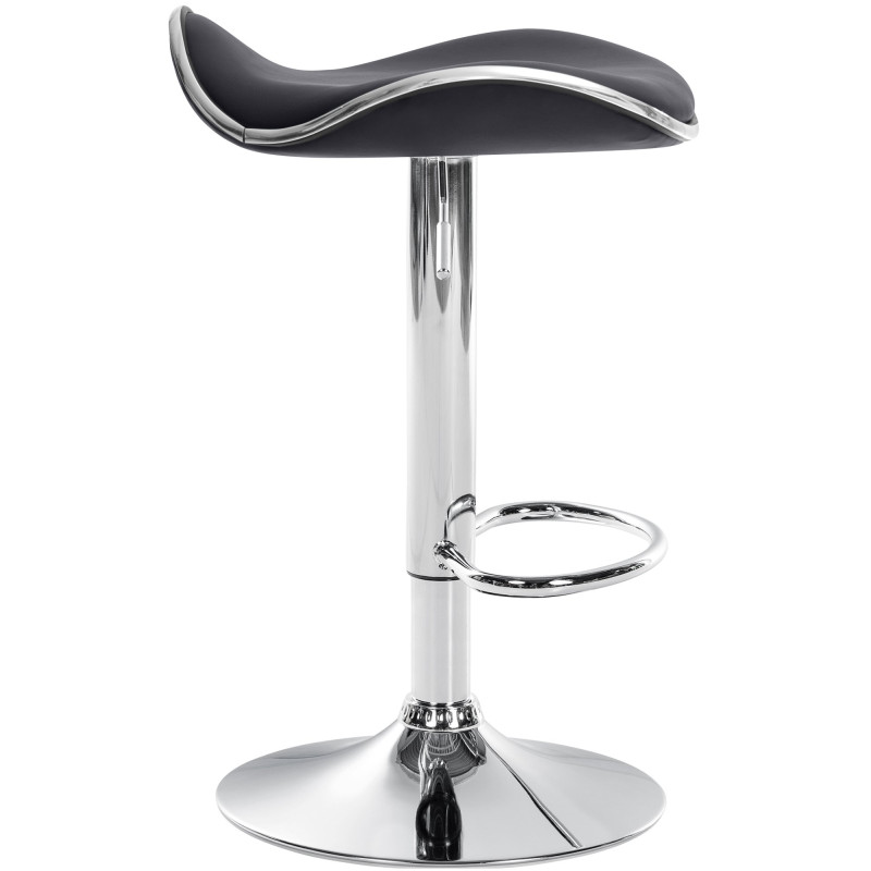 Tabouret de bar Shanghai en cuir artificiel C noir