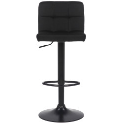 Lot de 2 tabourets de bar en velours Feni noir