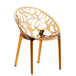 Chaise empilable CRYSTAL ambre