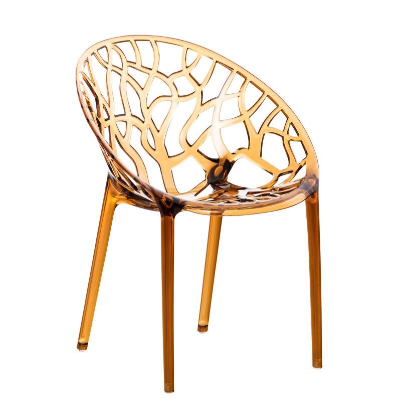 Chaise empilable CRYSTAL ambre