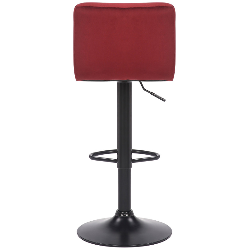 Lot de 2 tabourets de bar en velours Feni rouge