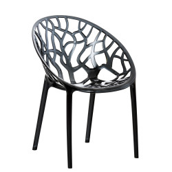 Chaise empilable CRYSTAL noire