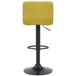 Lot de 2 tabourets de bar en velours Feni jaune