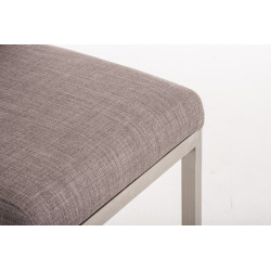 Tabouret de bar Paros tissu gris