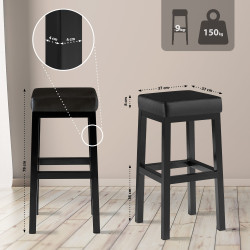 Tabouret de bar Taylor B80 noir