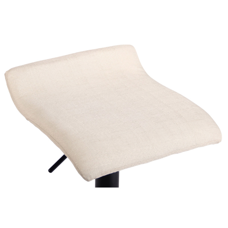 Tabouret de bar Dyn V2 en tissu crème