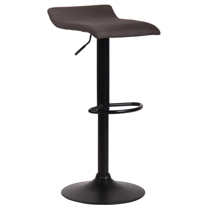 Tabouret de bar Dyn V2 en tissu gris foncé