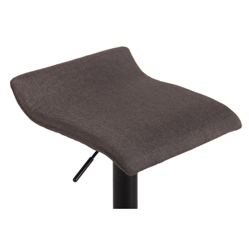 Tabouret de bar Dyn V2 en tissu gris foncé