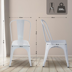 Chaise Benedict blanche