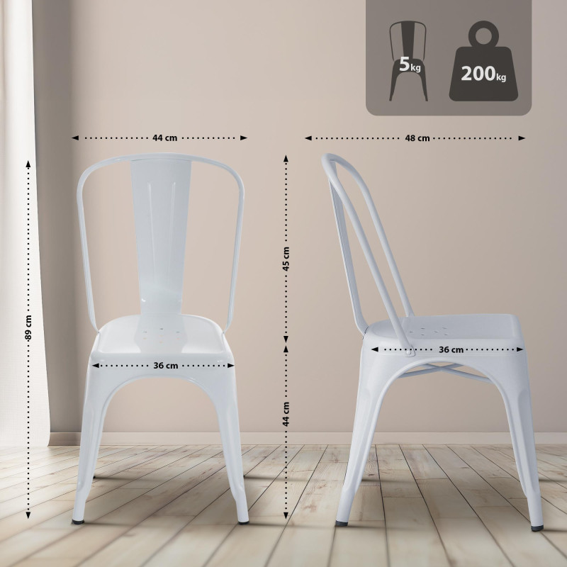 Chaise Benedict blanche