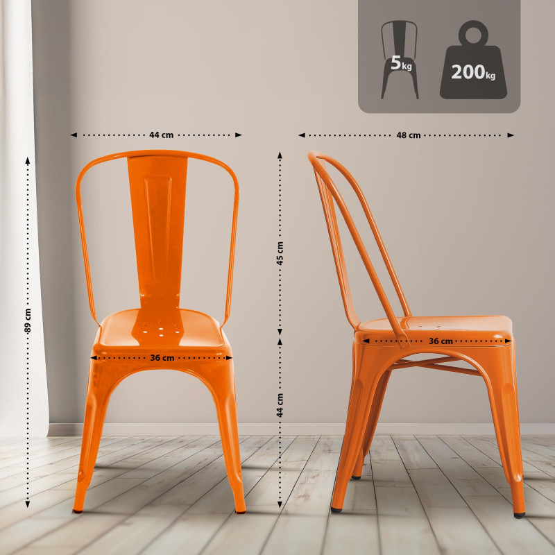 Chaise Benedikt orange