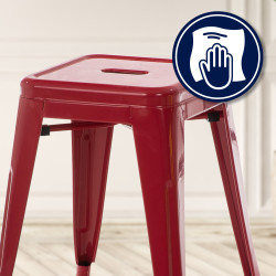 Tabouret rouge Armin