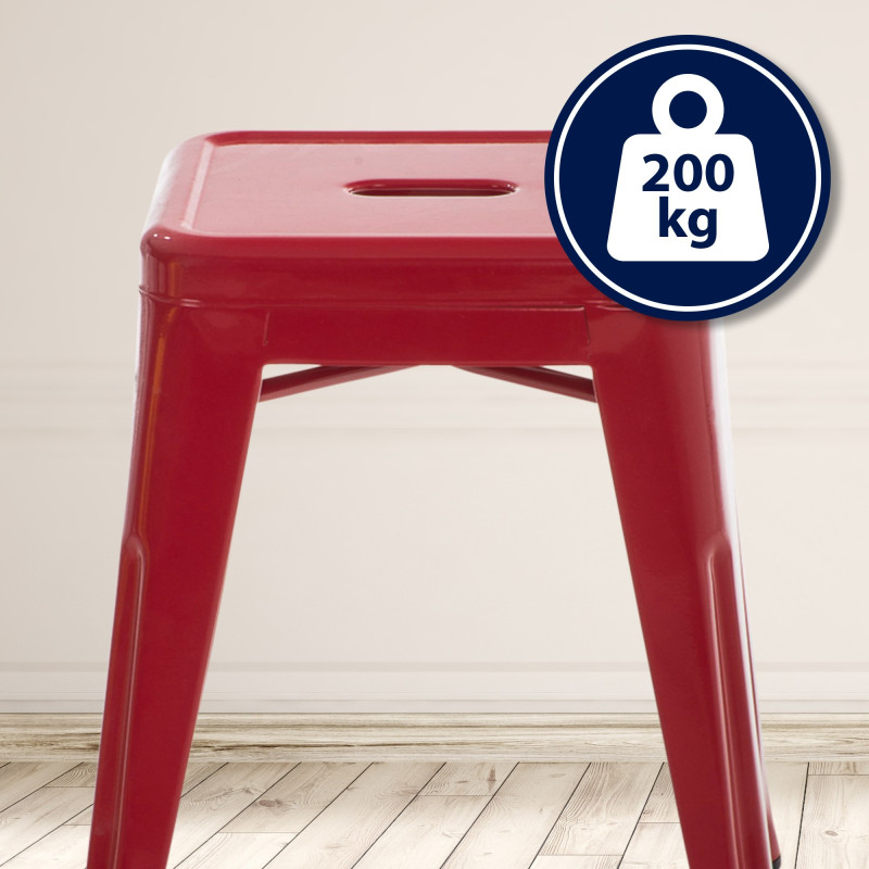 Tabouret rouge Armin