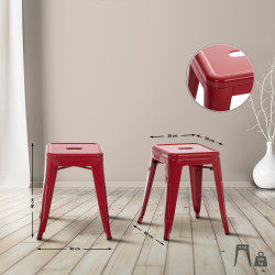 Tabouret rouge Armin