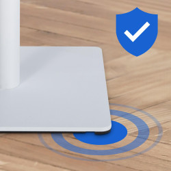 Tabouret de bar en tissu Damaso W ivoire