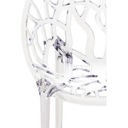LOT de 2 chaises empilables CRYSTAL transparentes