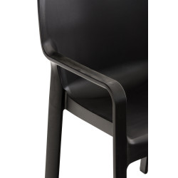 Lot de 2 chaises empilables DIVA noires