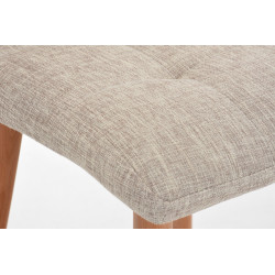 Tabouret de bar Lincoln en tissu crème
