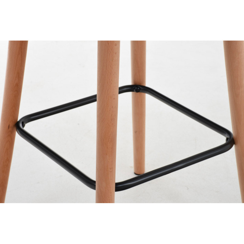 Tabouret de bar Lincoln en tissu gris clair