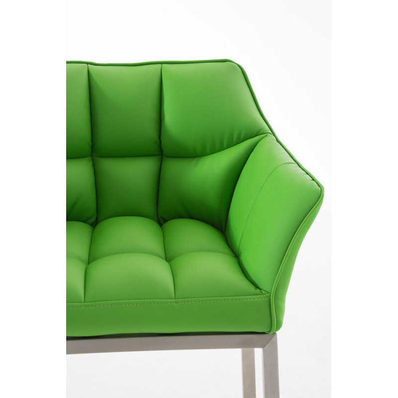 Tabouret de bar Damaso E avec structure à 4 pieds vert