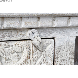 Meubles de télévision DKD Home Decor 8424001858347 Métal Blanc Bois de manguier 160 x 40 x 65 cm