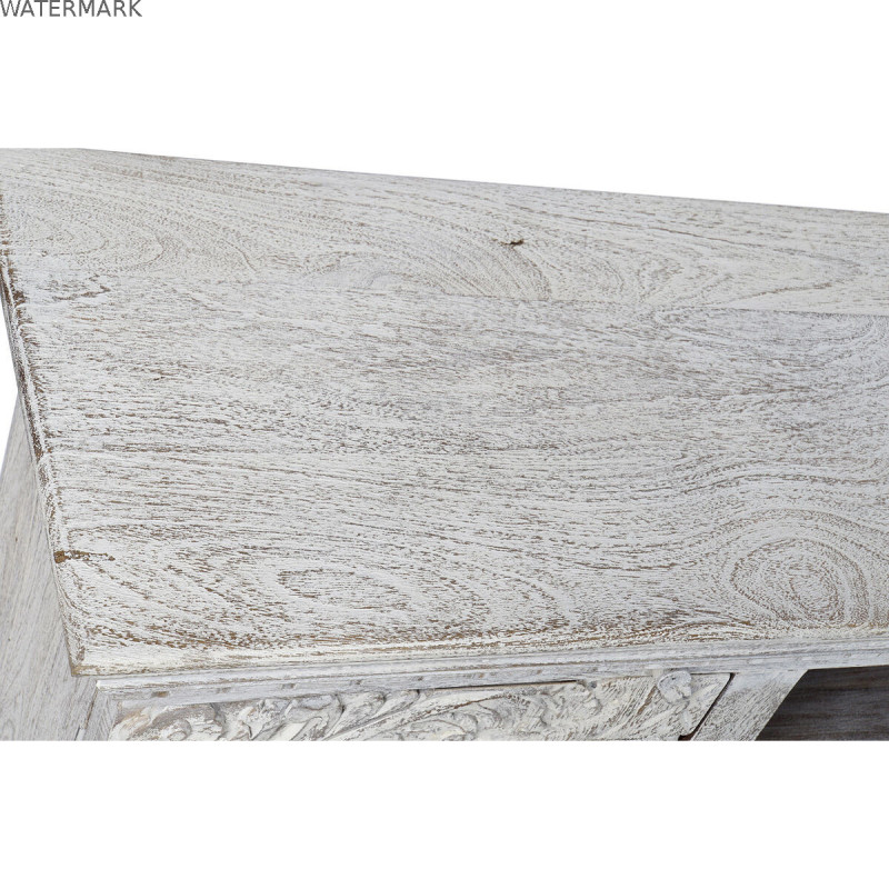 Meubles de télévision DKD Home Decor 8424001858347 Métal Blanc Bois de manguier 160 x 40 x 65 cm