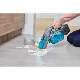 BLACK+DECKER BHSB315J-QW - Aspirateur a main 2 en 1 Spillbuster - 12V 1.5 Ah - Brosse manuelle - bleu