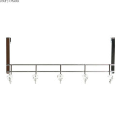 Porte-manteaux pour portes DKD Home Decor 8424001835256 Transparent Argenté Métal 47 x 10 x 22 cm