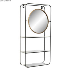 Etagère de salle de bains DKD Home Decor Verre Noir Métal (32 x 12 x 65 cm)