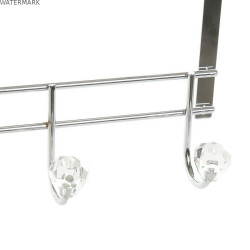 Porte-manteaux pour portes DKD Home Decor 8424001835256 Transparent Argenté Métal 47 x 10 x 22 cm