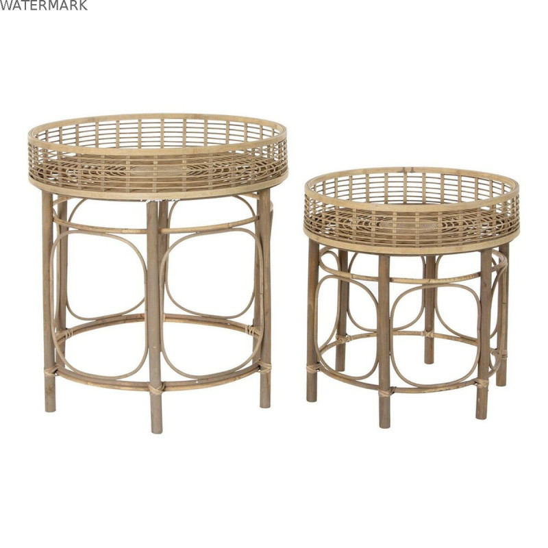 Table d'Appoint DKD Home Decor Rotin (2 pcs) Table d'Appoint DKD Home Decor Rotin (2 pcs)