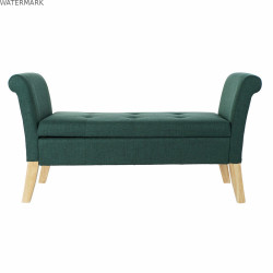 Banquette DKD Home Decor 8424001795512 Naturel Bois Polyester Vert (130 x 44 x 69 cm)