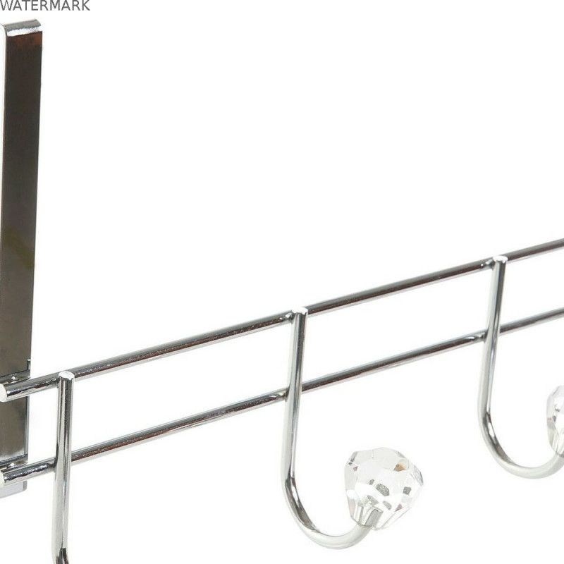 Porte-manteaux pour portes DKD Home Decor 8424001835256 Transparent Argenté Métal 47 x 10 x 22 cm