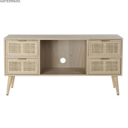 Meubles de télévision DKD Home Decor Multicouleur Naturel Bois de paulownia Bois MDF 120 x 42 x 60 cm
