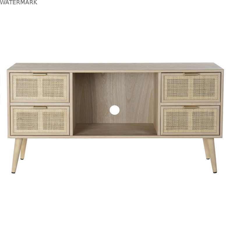 Meubles de télévision DKD Home Decor Multicouleur Naturel Bois de paulownia Bois MDF 120 x 42 x 60 cm