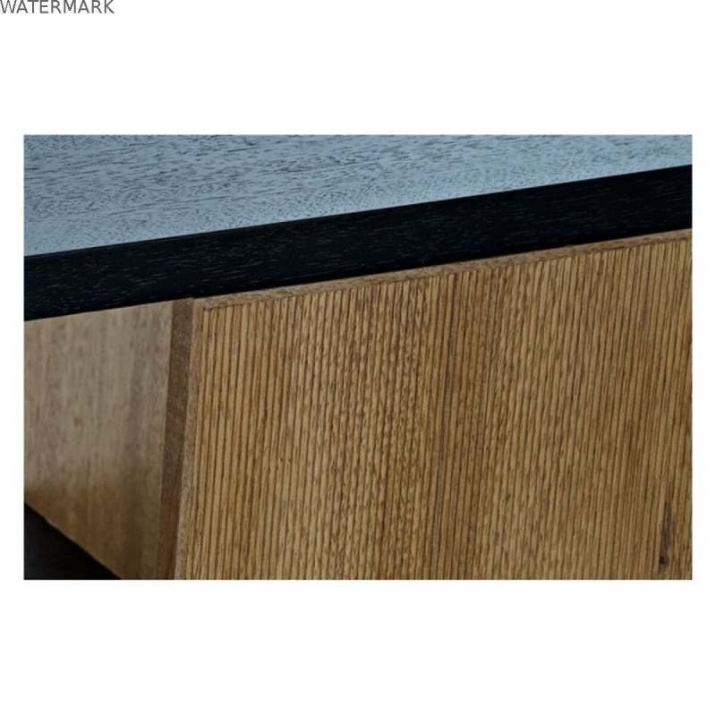 Buffet DKD Home Decor Alvin Noir Naturel Fer Frêne 160 x 40 x 75 cm